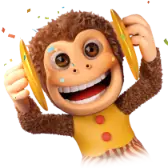 Backing Monkey TikTok LIVE gift PNG