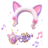 Meowsic Trumpet TikTok LIVE gift PNG